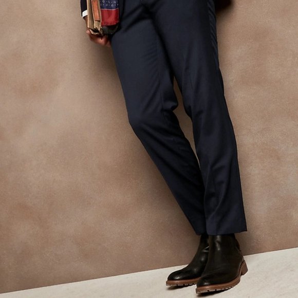 Banan Republic Standard Italian Wool Suit Pant size 36/34 Dark Charcoal - Picture 6 of 10